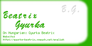 beatrix gyurka business card